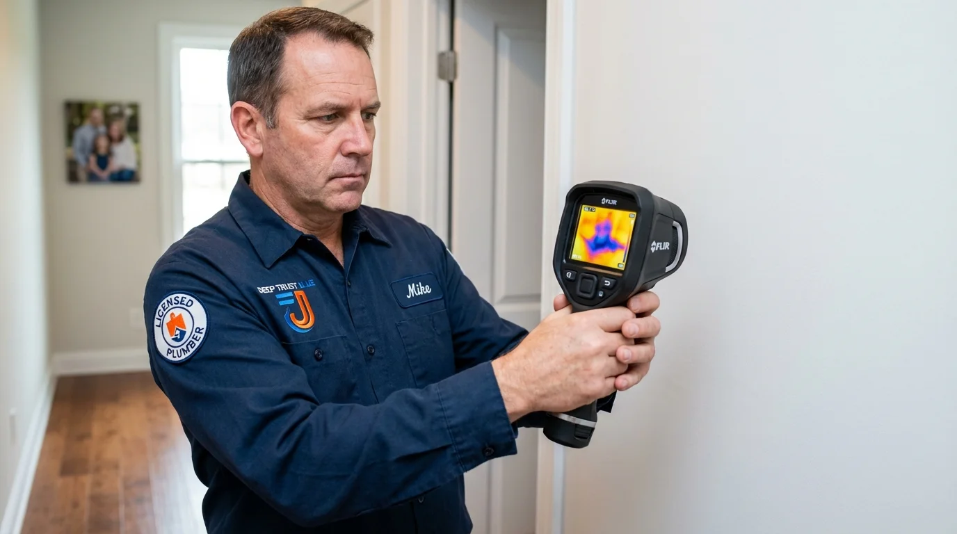 Thermal imaging leak detection by Johns Plumbing LLC in Mount Carmel